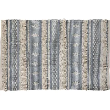 Koberec Koberec DKD Home Decor 180 x 120 x 2 cm Modrá Bavlna Bílá Boho