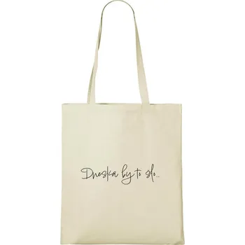 Nákupní taška DOBRÝ TRIKO Bavlněná taška s potiskem Dneska by to šlo Barva: Natural