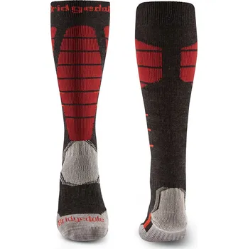 Dámské ponožky Podkolenky Bridgedale Ski Easy On MP Over Calf L graphite/red
