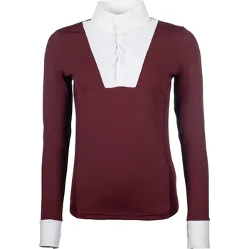 Dámské tričko HKM Triko závodní Virginia HKM, s dlouhým rukávem, bordeaux XS