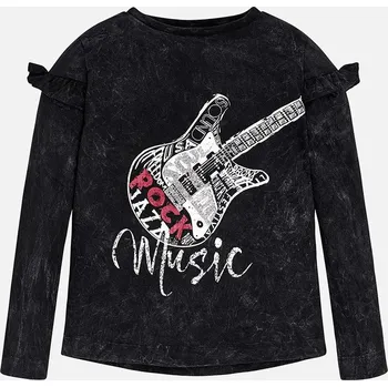 Dívčí oblečení Tričko dívčí Mayoral music - vel. 152, 157, 162 - černá, 157