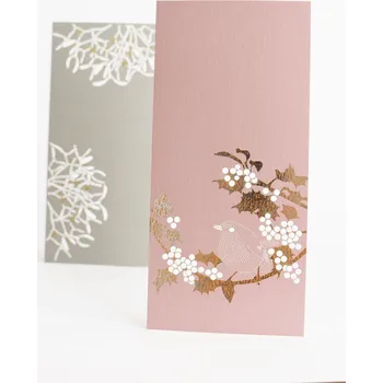 Porigami přání s obálkou Holly Branch, 11x 22 cm