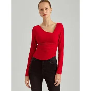 Dámské tričko Přiléhavá halenka - XS - House - červené - 533CE-33X