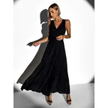 Černé třpytivé dlouhé elegantní šaty DUNJA Velikost: ONESIZE