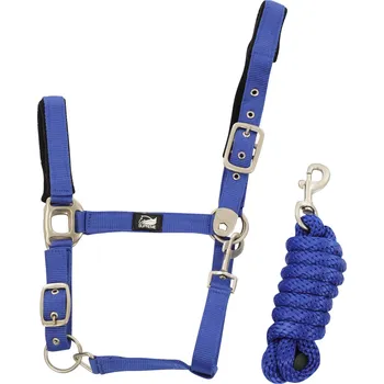 Vybavení pro koně Supreme Set ohlávky s vodítkem Nylon Supreme, royal blue COB