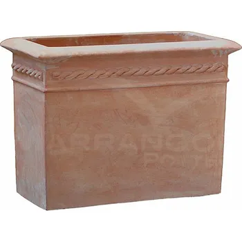 Květináč Terakota - květináč - DECORATED RECTANGLE - Itálie - 80 x 40 x 60 V - Antiqua