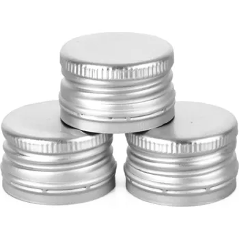 Uzávěr PP 28x18mm alkork, závit, pojistka, stříbrný