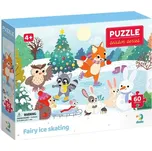 Puzzle Zvířata Čarovné zimní bruslení 60 dílků