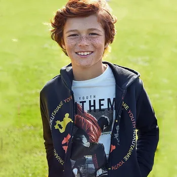 Chlapecká mikina Mikina chlapecká Mayoral Sport 7450_48 - vel. 160 - 160, grafitová