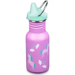 Dětská nerezová lahev Klean Kanteen Kid Classic Narrow w/Kid Sippy Cap - unicorns 355 ml