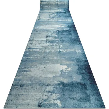 Koberec Associated Weavers Běhoun pogumovaný DIGITAL - CONCRETE Beton abstraktní modrý Šíře: 65 cm