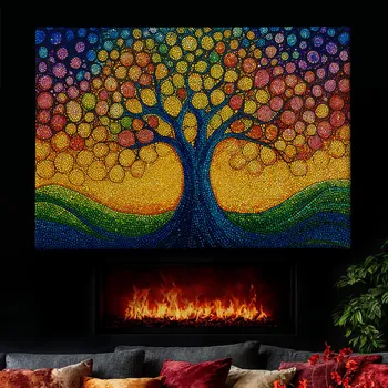 Obraz Obraz na plátně - Strom života Jemný rozkvět FeelHappy.cz Velikost obrazu: 40 x 30 cm