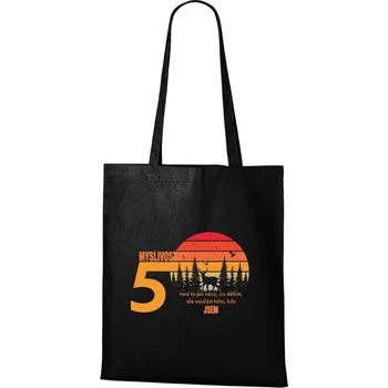 Nákupní taška DOBRÝ TRIKO Bavlněná taška s potiskem 50 let myslivost Barva: Černá