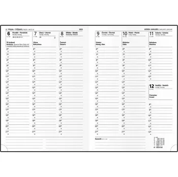 Diář Týdenní diář 2025 Oskar Deny A5 červená