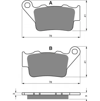 Brzdová destička Brzdové destičky GOLDFREN 023 S3