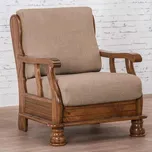 Super strečové potahy NIAGARA oříšková křeslo s dřevěnými rukojeťmi (š. 50 - 80 cm) 75761140