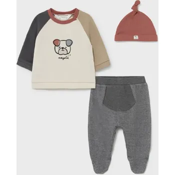 Chlapecké tričko Set 3dílný - tričko, kalhoty a čepička chlapecké Mayoral 2513 - vel. 80,86 v dárkové krabičce