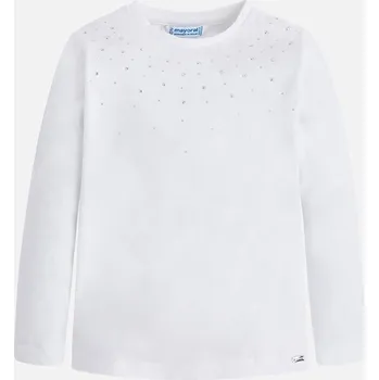 Tričko s kamínky dívčí Mayoral 175/55 - vel. 98 - bílá, 98 (3 roky)