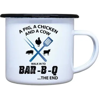 DOBRÝ TRIKO Plecháček s potiskem BAR-B-Q Velikost plecháčku: 330 ml