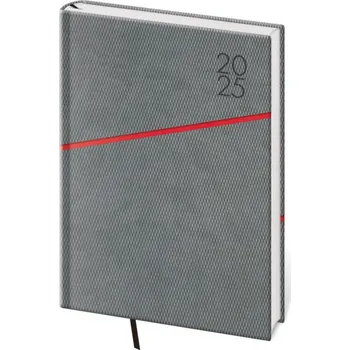 Diář Týdenní diář 2025 A5 Grife šedo/červený