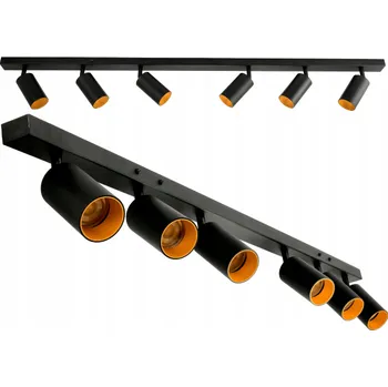 Bodové svítidlo BERGE Stropní bodové svítidlo VIKI GOLD - 6xGU10 - černé MC0434