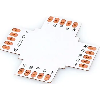 BERGE Spojka pro RGBW LED pásky - X - CN64 - 12mm - 5pin 60119-RGBW