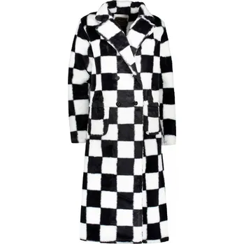 Dámský kabát Dámský kabát KIXMI TESA ČERNÁ/BÍLÁ XS