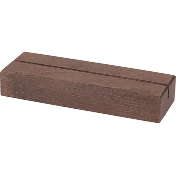 Dřevia Dřevěný stojan na cedulku A6 - 10x5x2 cm Barva: Hnědá