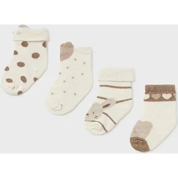 Sada 4 ponožek pro nejmenší Mayoral 9658/81 - vel. 0m,6m v dárkové krabičce - 68 (4-6 měs.)