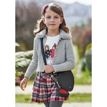 Dívčí svetr Svetr dívčí s kožíškovým límcem Mayoral - vel. 122 - 122