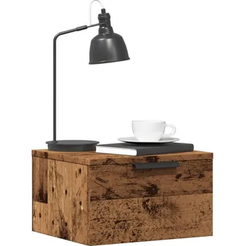 Noční stolek vidaXL Nástěnné noční stolky 2 ks old wood 34 x 30 x 20 cm