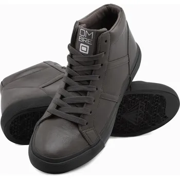 Pánské tenisky Pánské kotníkové tenisky s kontrastní podrážkou - grafitové V3 OM-FOTH-0124 - 41