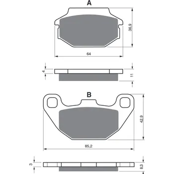 Brzdová destička Brzdové destičky GOLDFREN 183 K5 183 K5