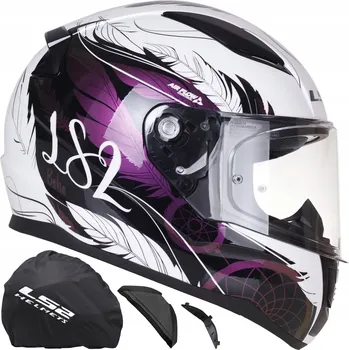 Helma na motorku Přilba LS2 FF353 Rapid Boho bílo-černá pink