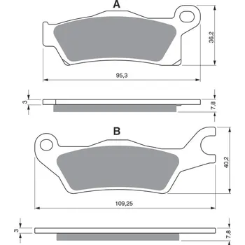 Autodíl Brzdové destičky GOLDFREN 309 AD OFF-ROAD FRONT CAN-AM Outlander 650 2013-2014
