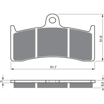 Autodíl Brzdové destičky GOLDFREN 126 S3 BUELL S1 1200 White Lightning 1998-1999
