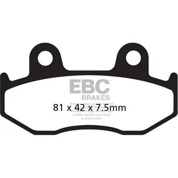 Brzdová destička BRZDOVÉ DESTIČKY CARBON TT DIRT HONDA CR 125 R 1984-1986