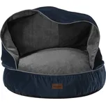 RECOBED puf s dekou Velur šedá/šedá M Ø70cm