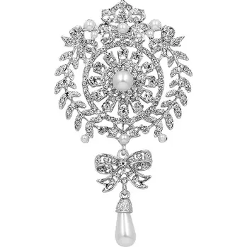 Souprava šperků B-TOP Brož s krystaly a perlami