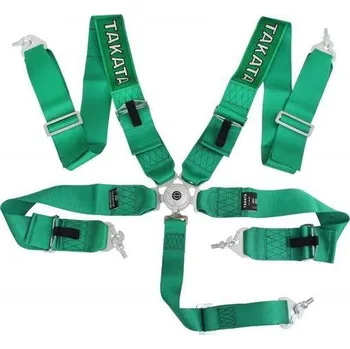Návlek na bezpečnostní pás Bezpečnostní pásy 5-bodové 3" Takata Replica harness zelené