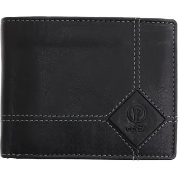 Peněženka Pánská kožená peněženka Poyem 5230 černá