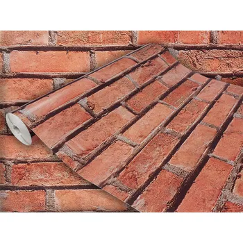 Tapeta Samolepka Dýha na dveře Nábytek DIY Fólie PVC Barva Cihlový vzor Cihla