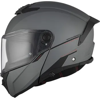 Helma na motorku MT Helmets Vyklápěcí helma na motorku MT ATOM 2 SV SOLID A2 šedá matná XS
