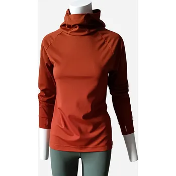 BHiStyle Dámská tričko mikina s kapucí FLORENCE dark saffron orange VELIKOST: XXL