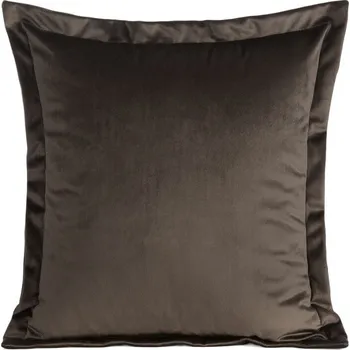 Povlečení Sametový povlak na polštář RIA s lemem - hnědý