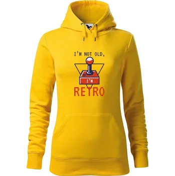 Dámská mikina DOBRÝ TRIKO Dámská mikina s potiskem I'm retro Velikost dámské mikiny: 2XL, Barva: Žlutá
