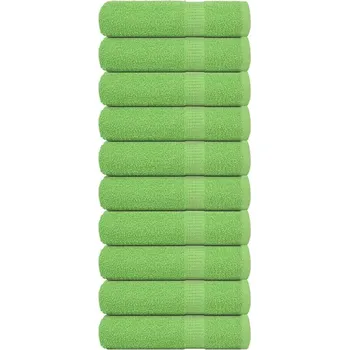 Utěrka vidaXL Ručníky do sprchy FROGN 10 ks jablečně zelené 70x140 cm 360 g/m²