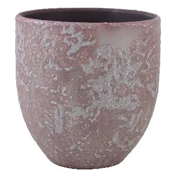 Květináč Obal na květináč keramický BARREIRO, pr.18x16cm, hnědá|COSMIC BROWN|Ego Dekor