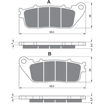 Autodíl Brzdové destičky GOLDFREN 277 S3 HONDA CB 1000 R (ABS) 2009-2016