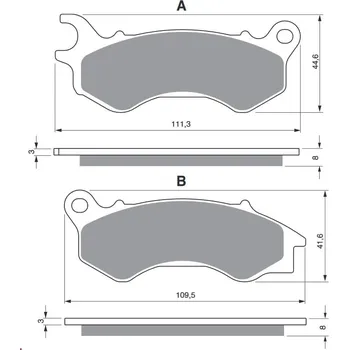 Brzdová destička Brzdové destičky GOLDFREN 299 S3 PEUGEOT Django 125 2014-2015